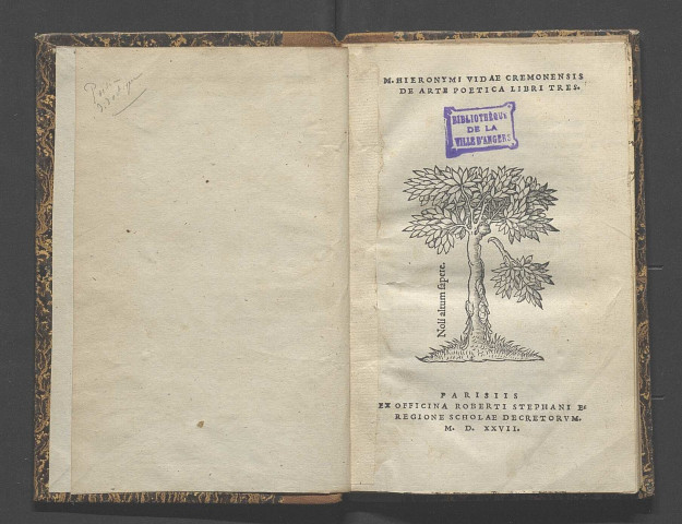 M. Hieronymi Vidae Cremonensis De arte poetica libri tres.