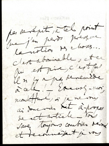 Lettres de Georges Enesco à Jean Huré