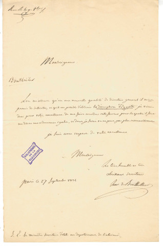 Boutheiller, directeur général des postes