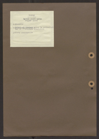 [Photographies des monuments du] Diocèse d'Angers : Trèves