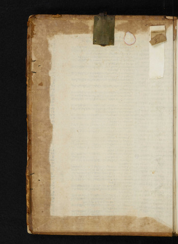 Raban Maur. De universo, en 22 livres. Début de la dédicace à Louis le Germanique : « Audita bona opinione... » Début de la dédicace à l'évêque Hemmo : « Memor boni studii... » Début de l'ouvrage : « Primum apud Hebreos Dei nomen Heli... » Table des chapitres des 22 livres. Finit aux mots suivants du livre XXII : « Funiculus argenteus et recurrat vita... »