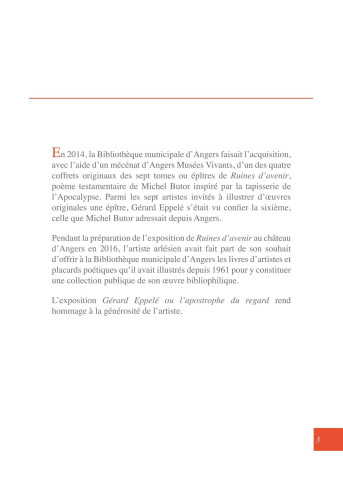 Gérard Eppelé, l'apostrophe du regard