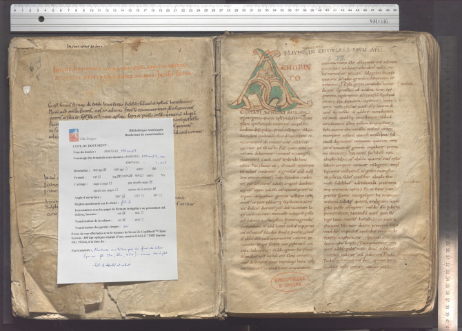 Commentaire sur les épîtres de S. Paul : « A Chorinto, civitate Achaiae metropolite regionis Grecorum... »