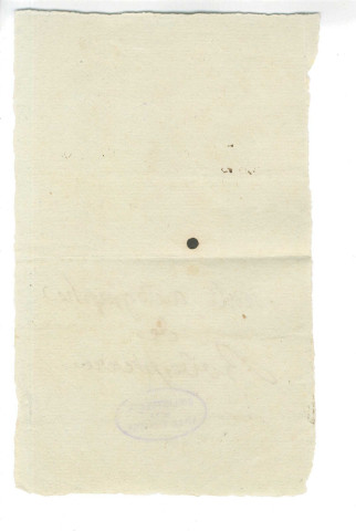 Note autographe de Robespierre