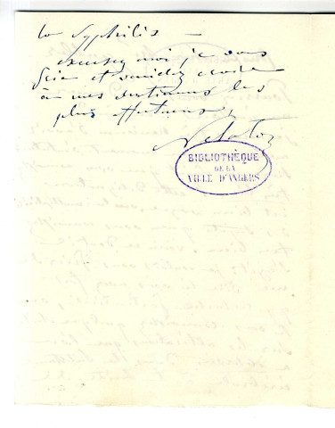 Correspondance de Nélaton [à Gubler]