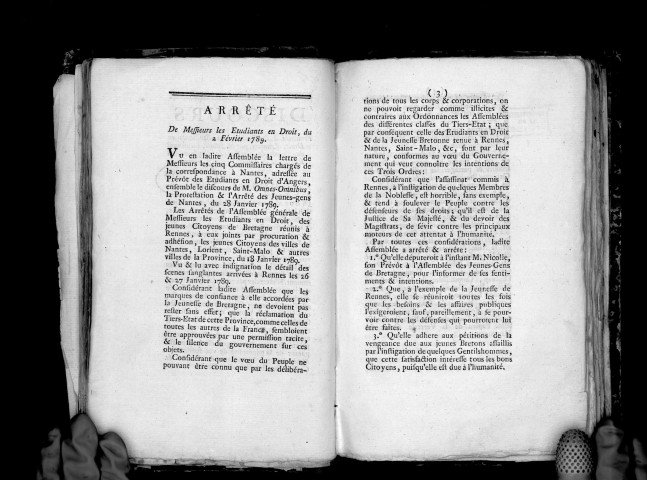 Discours prononcé à l'assemblée des étudiants en droit d'Angers, par M. Jubin, lieutenant de prévôt et greffier de messieurs les étudiants de droit