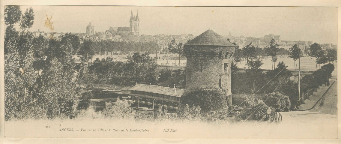 1580. Angers. Vue sur la ville et la Tour de la Haute-Chaîne
