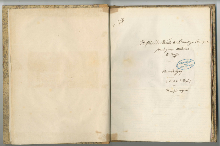 [1] Histoire du théâtre de l'Ambigu Comique depuis sa création jusqu'à ce jour [2] Un autre drame de Chatterton, notice par Dumersan
