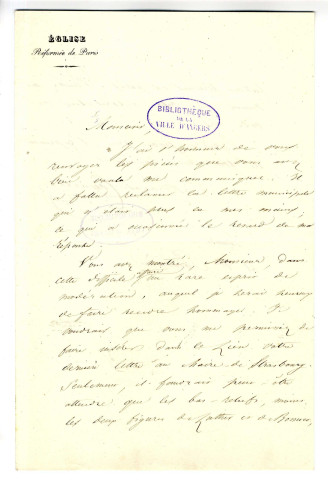 Correspondance du pasteur A. Coquerel père, avec Pierre-Jean David d'Angers