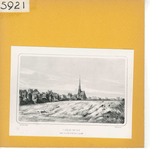 Les Ponts-de-Cé : Inondations (Levée de Belle-Poule, Juin 1856)