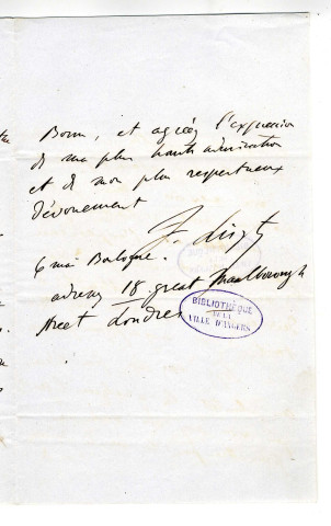 Correspondance de Franz Liszt [à Pierre-Jean David d'Angers]