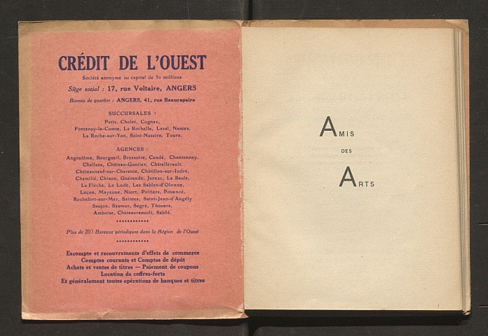 Catalogue de la 40e exposition des Amis des arts d'Angers, 1935