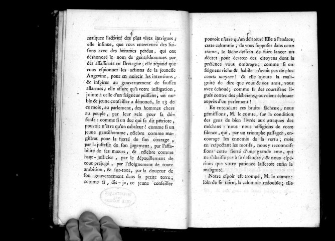 Lettre à un seigneur d'Anjou accusé de tromper le peuple