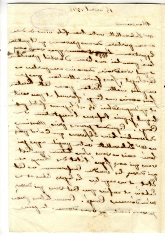 Correspondance de Grand Ménil [à M. Buarcini ?]