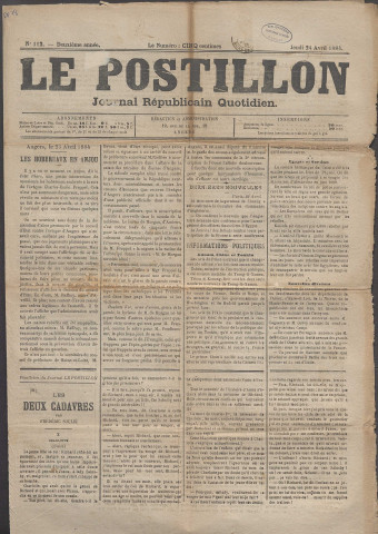 Le postillon. 24 avril 1884 (2e année, n° 112)