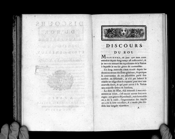 Discours du roi à l'ouverture des États généraux, faite à Versailles le 5 mai 1789.