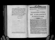 Quelques réflexions sur les dernières séances du Parlement d'Angleterre