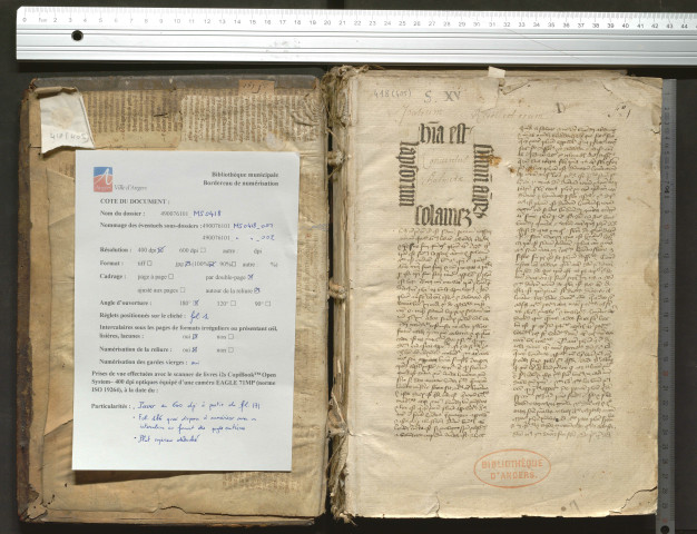 Commentaire anonyme sur les Physica d'Aristote (livres IVII). « Philosophia est summum animorum lapsorum solamen, hujus ratio potest esse... »