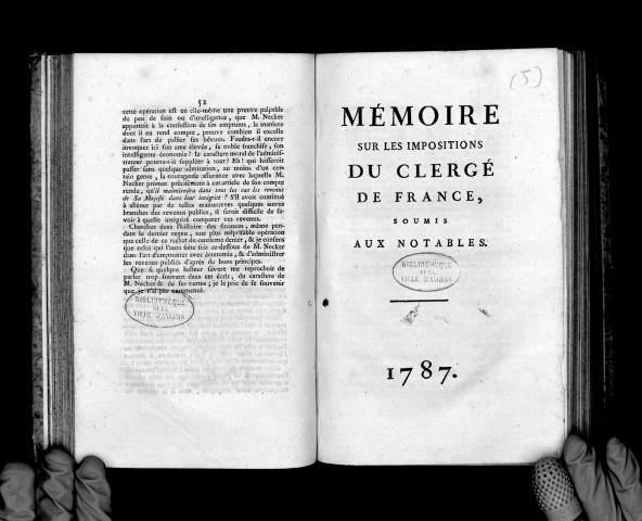 Mémoire sur les impositions du clergé de France, soumis aux notables