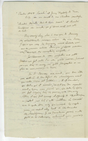 Correspondance d'Agassiz [à Charles Gaudichaud]
