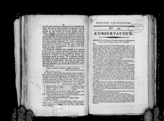 Arresté du directoire du département de Mayenne-et-Loire, du 18 juin 1792