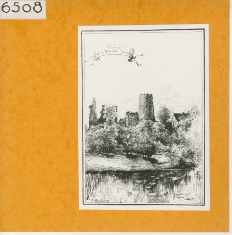 Saint-Aubin-de-Luigné : Château de La Haute-Guerche, ruines (Atlas Célestin Port, planche 50, gravure)