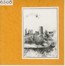 Saint-Aubin-de-Luigné : Château de La Haute-Guerche, ruines (Atlas Célestin Port, planche 50, gravure)