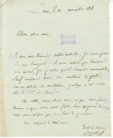 Capelle, chansonnier et libraire