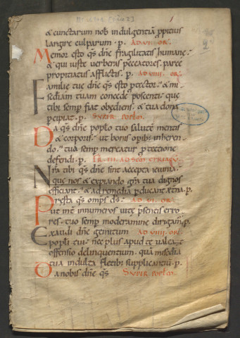 Fragment de rituel (XIe siècle)