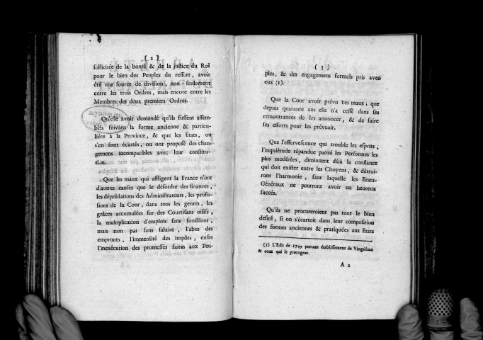 Arrêté du Parlement de Franche-Comté, du 17 janvier 1789