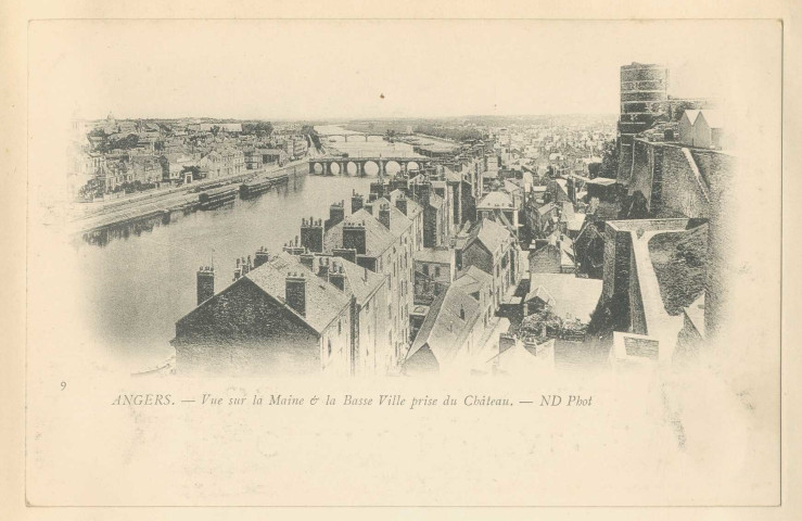 9. Angers. Vue sur la Maine et la Basse Ville prise du Château