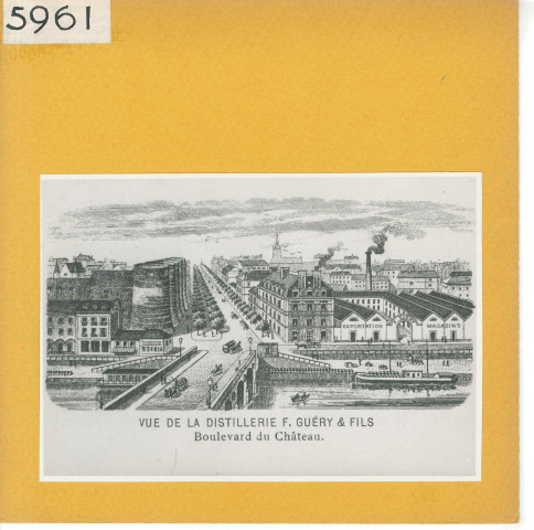 Angers : Distillerie Guéry et fils, Bd. du Château (Catalogue exposition de 1895)