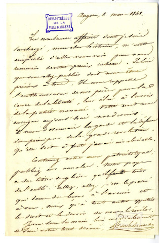 La Tousche (Camille-Henri Guillier de), maire d'Angers et député