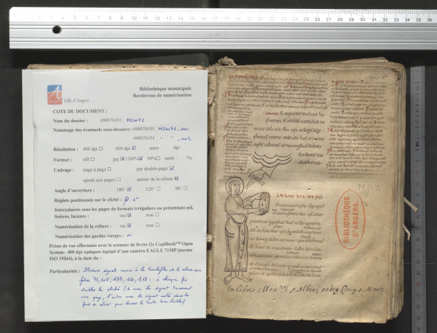 Glose ordinaire sur les épîtres de S. Paul. « Agustinus. Paulus servus... Erat Saul rex pessimus persecutor... »