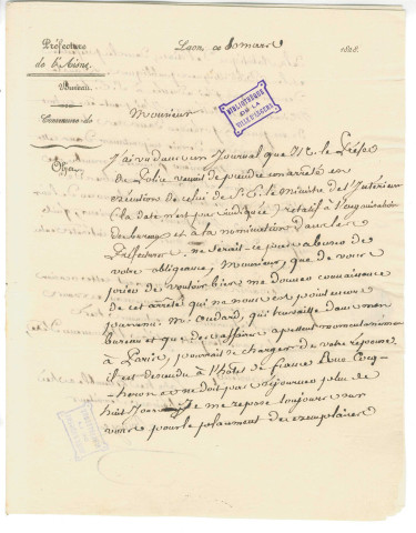 Brayer (frère du précédent), chef de bureau à la préfecture de l'Aisne