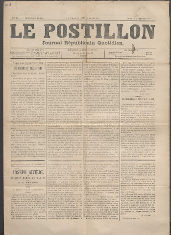 Le postillon. 14 janv. 1884 (2e année, n° 13)