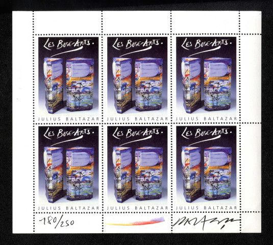 Les Bose-Arts [planche de timbres]
