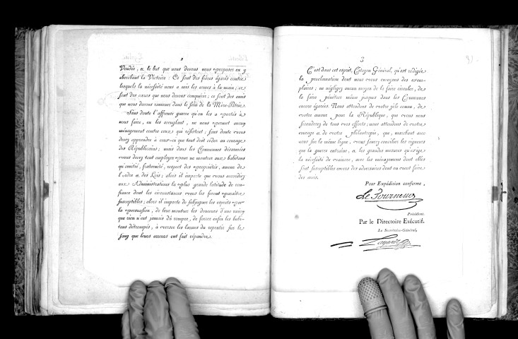 Le Directoire exécutif aux généraux employés dans les armées des côtes de l'Océan. Paris, le 7 Ventôse, an 4e. de la République française, une et indivisible
