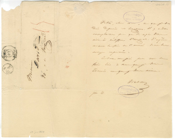 Correspondance des Hugo [à Pierre-Jean David d'Angers]