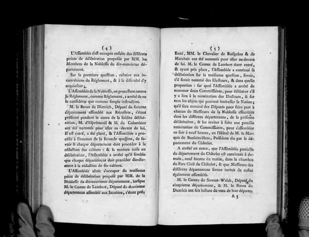 Extrait du procès-verbal de l'assemblée de la noblesse de Paris