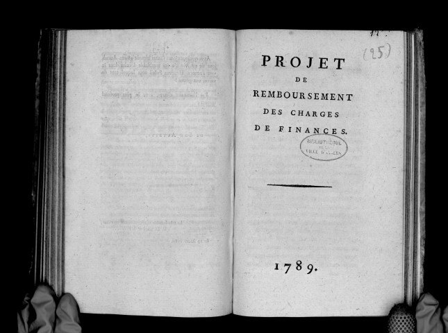 Projet de remboursement des charges des finances