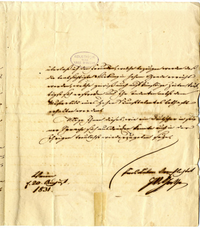 10 - Lettre à David de Goethe et pièces diverses