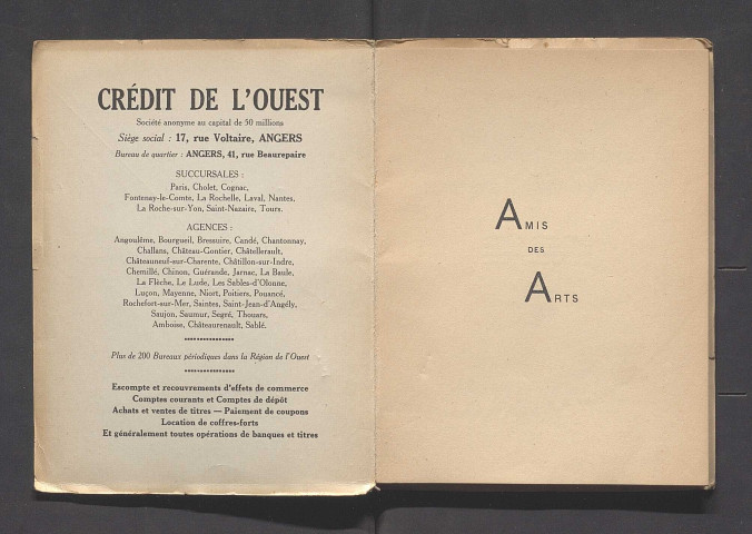 Catalogue de la 39e exposition des Amis des arts d'Angers, 1934