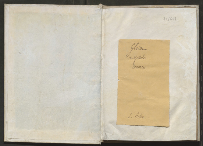 Glose ordinaire sur les Épîtres canoniques. « Non ita est ordo apud Grecos qui integre sapiunt... »