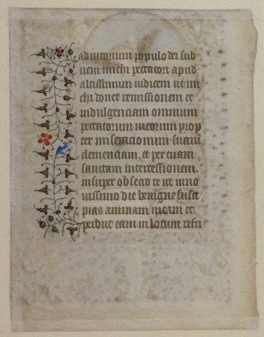 Feuillet de suffrage à saint Michel archange provenant du livre d'heures de Jean d'Anjou, duc de Calabre