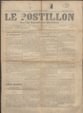 Le postillon. 20 mars 1884 (2e année, n° 78)