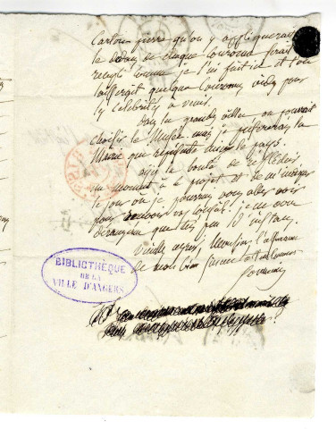 Correspondance de Cormenin avec Pierre-Jean David d'Angers