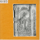 Angers : Saint-Augustin écrivant sous un portique, détail (attribué à Bède ou à Pierre de la Tripolitaine, XI°siècle)