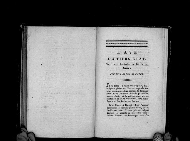 L'Ave et le Credo du Tiers-Etat, par M. C...r (Cordier), roturier angevin