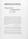 Abrégé de la vie de Jacques Peccard prêtre français
